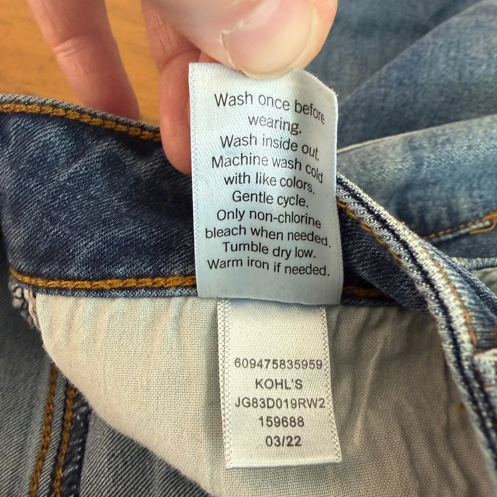SO Goods For Life Bootcut Jeans Women's 5/27W (28x31)Blue Denim Low-Rise Stretch
